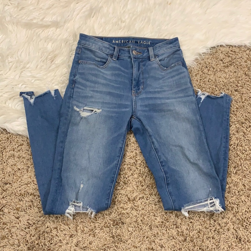 AE Dream Jean, Super High Rise Jegging, 0 Short
